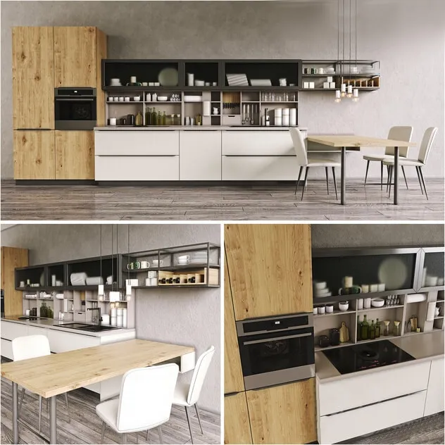 kitchen - Kitchen Cucine Lube Oltre 3D Model
