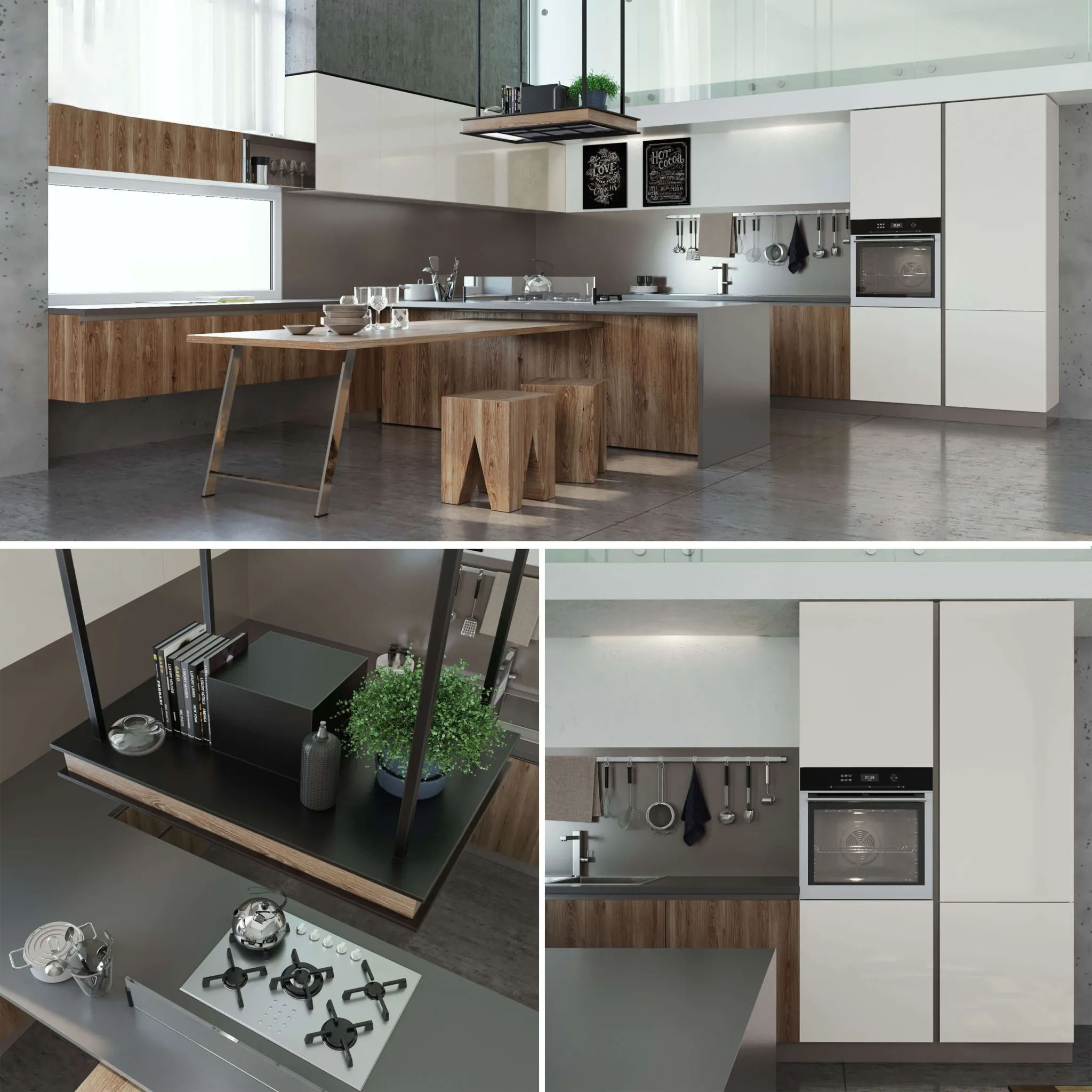 kitchen - Kitchen Cucine Stosa Infinity Diagonal 3D Model