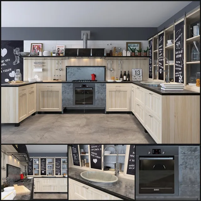 kitchen - Kitchen Cuisine Marchi Cucine 3D Model