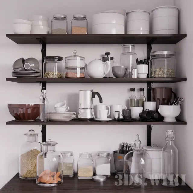 kitchen - Kitchen decor set 01 3D Model