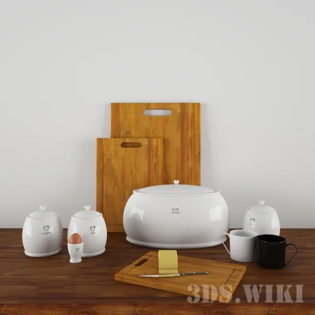 kitchen - Kitchen Decorative Set 3D Model