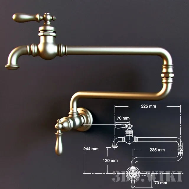 kitchen - Kitchen faucet Kohler Artifacts 3D Model