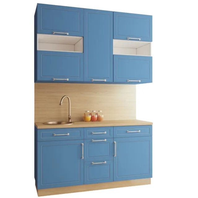 kitchen - Kitchen furniture in blue 3D Model
