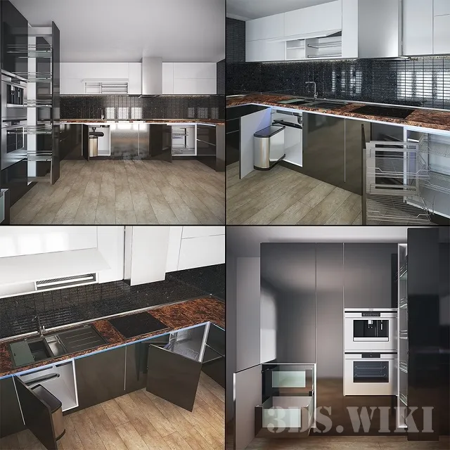 kitchen - Kitchen furniture KK 3D Model