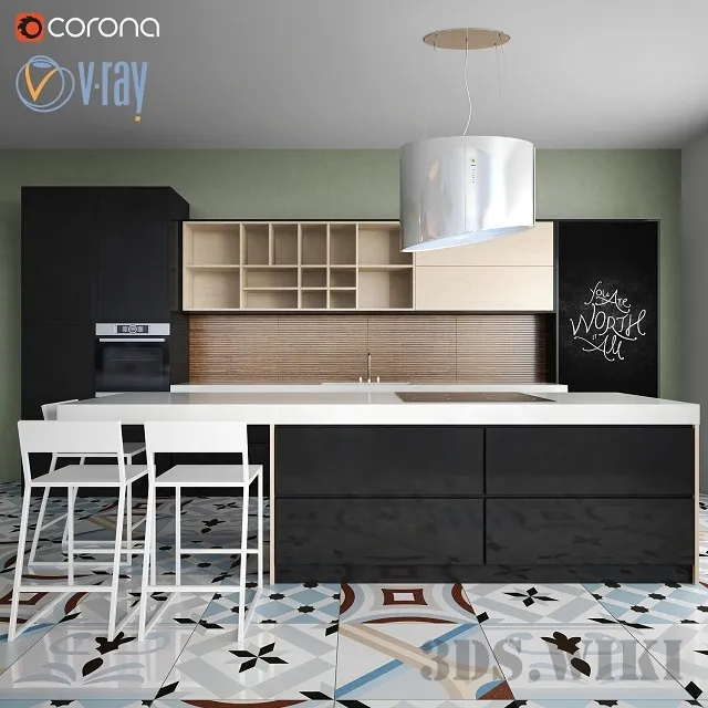 kitchen - Kitchen Furniture XVI 3D Model