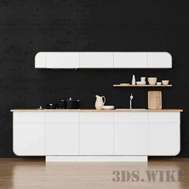 kitchen - KITCHEN modern 01 3D Model