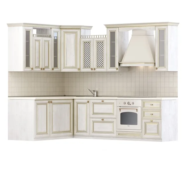 kitchen - Kitchen set 001 3D Model