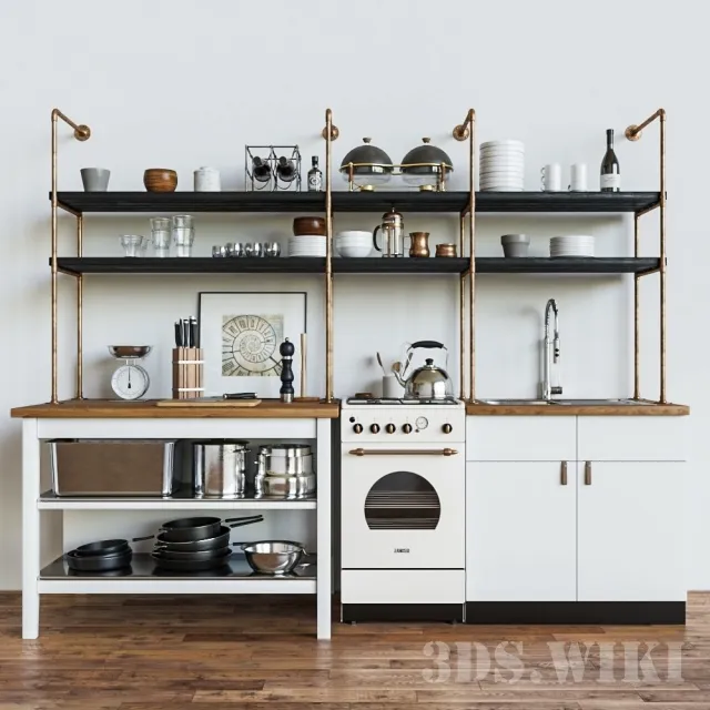 kitchen - Kitchen set 3D Model