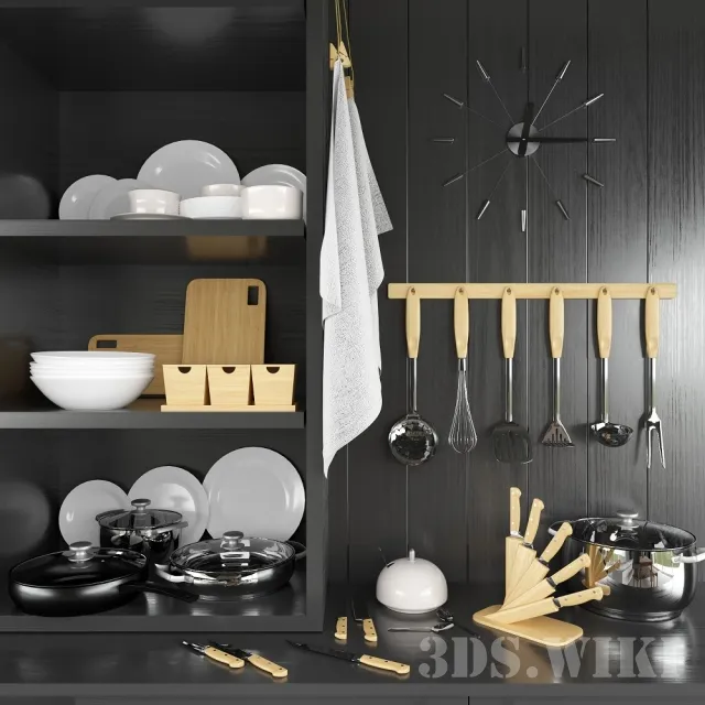 kitchen - Kitchen set - Kitchen accessories 3D Model