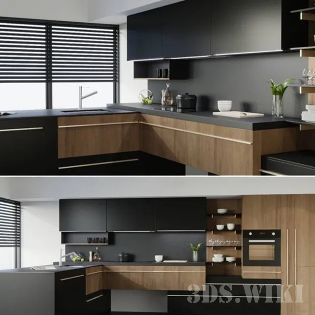 kitchen - Kitchen set Skin by Miton 3D Model