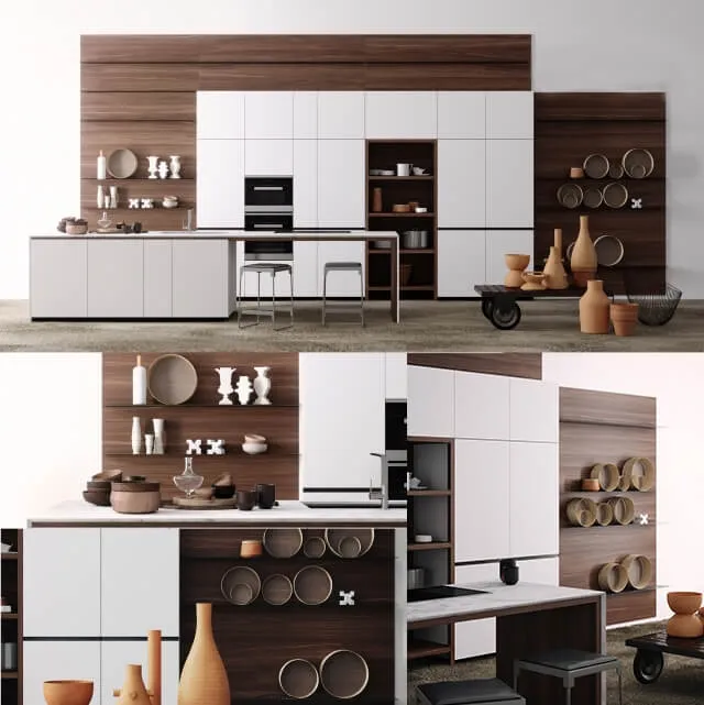 kitchen - Kitchen Set Valcucine 3D Model
