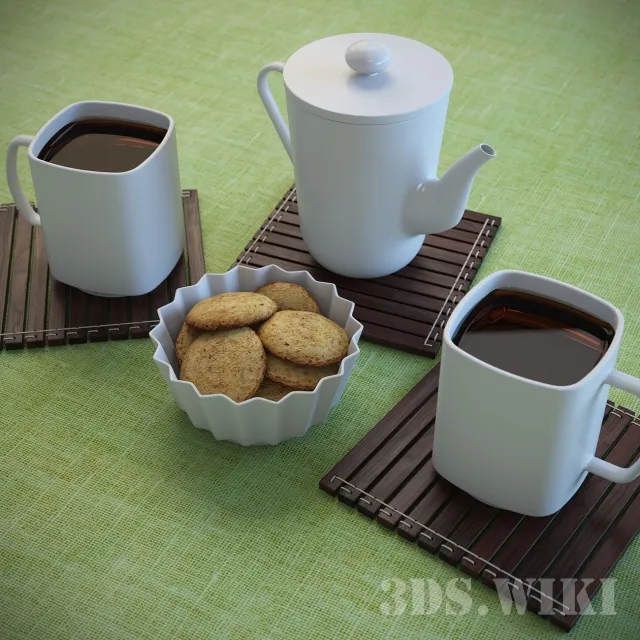 kitchen - Kitchen tea set 3D Model