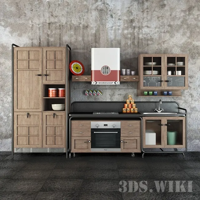 kitchen - Kitchen Workshop Dialma Brown 3D Model