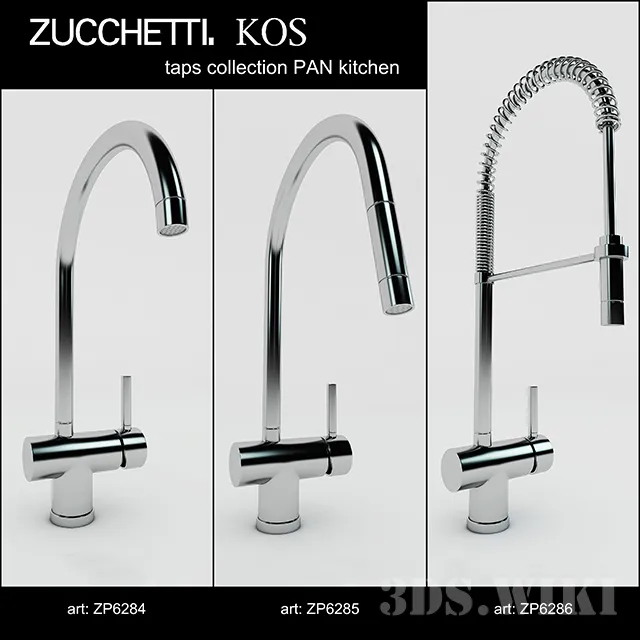 kitchen - KOS PAN Zucchetti kitchen taps collection 3D Model