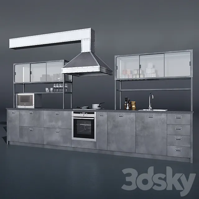Kitchen Loft 3D Model