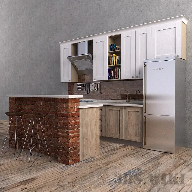 kitchen - Loft Kitchen 3D Model