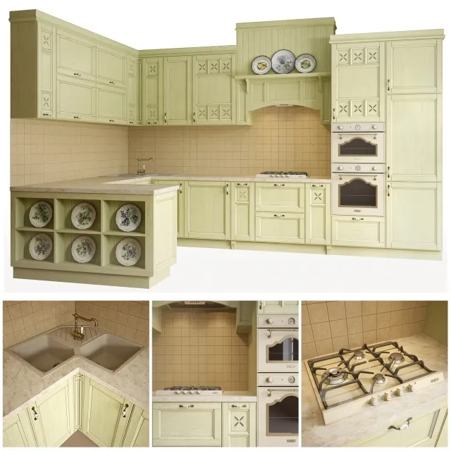 Kitchen Lores with facades Provence 3D Model