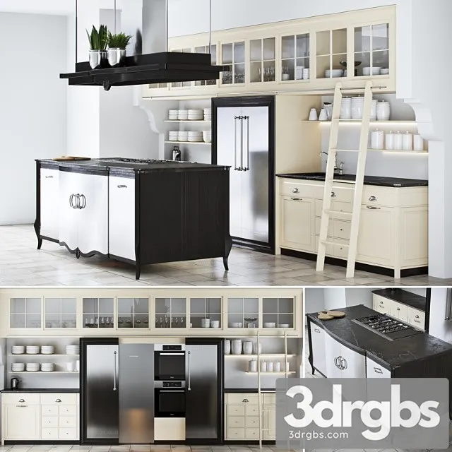 Kitchen marci cucine opera new classic 3D Model Free