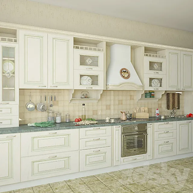 kitchen Maria Ischia verde 3DModel