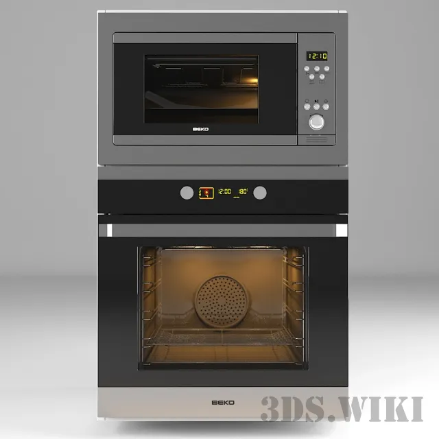 kitchen - Microwave Oven Beko MWB-2310EX and OIM25601X 3D Model