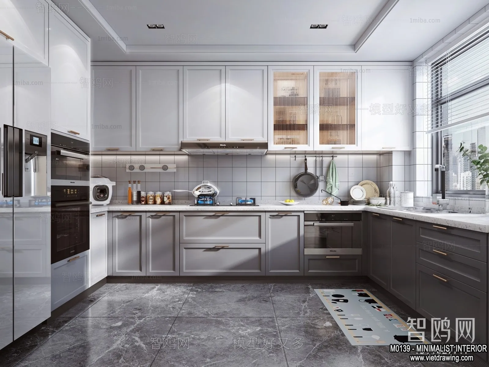 Kitchen - Minimalist Style - 3D Interior Scene - 012