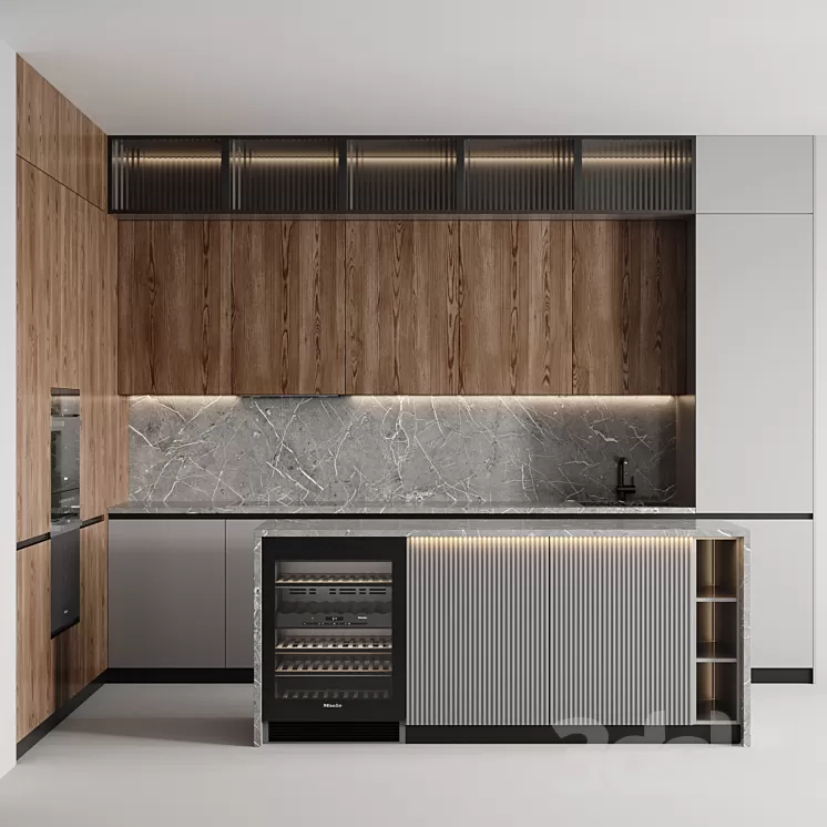 kitchen modern-002 3D Model Free