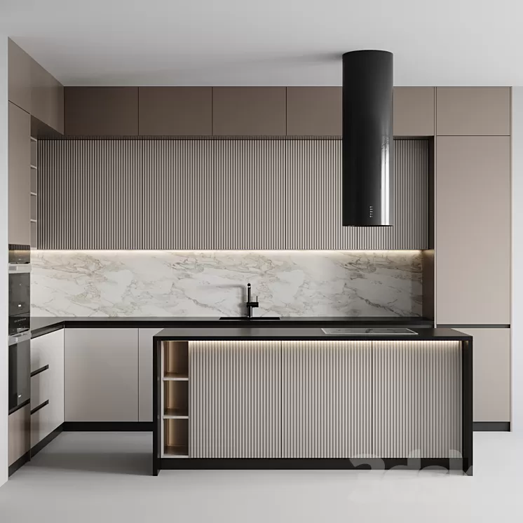 kitchen modern-004 3D Model Free