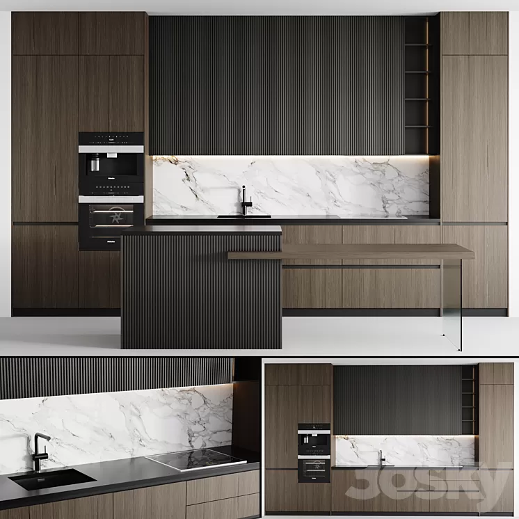 kitchen modern-007 3D Model Free