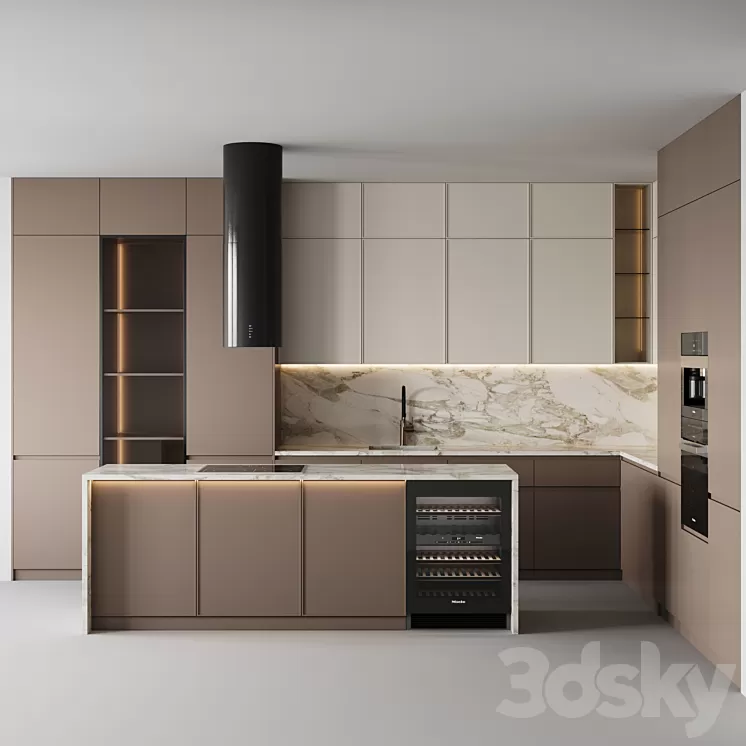 kitchen modern-019 3D Model Free