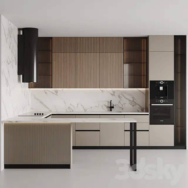 kitchen modern 045 3D Model