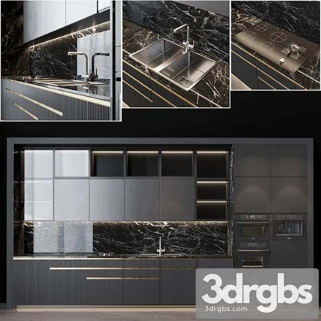 Kitchen modern 11 3D Model Free