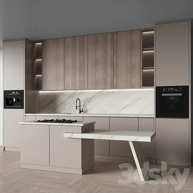 Kitchen Modern 132 3D Model