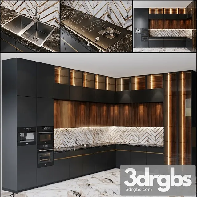 Kitchen modern 14 3D Model Free