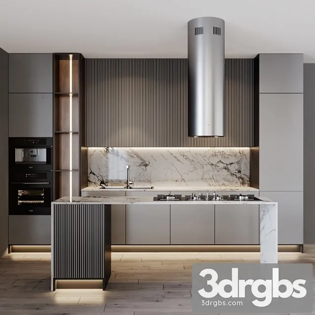 Kitchen modern 17 3D Model Free