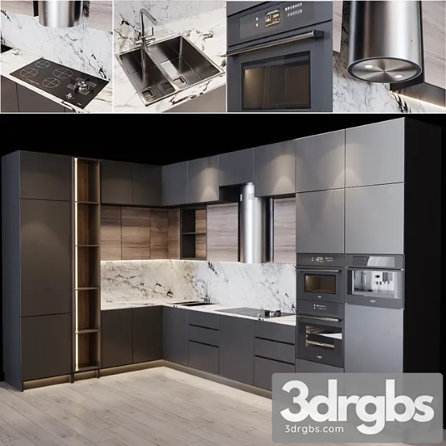 Kitchen Modern 4 3D Model Free