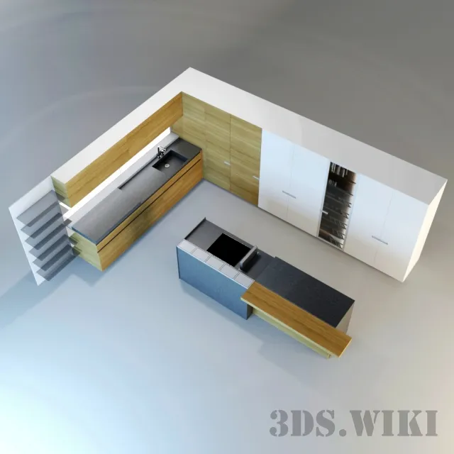 kitchen - Modern design kitchen 3D Model