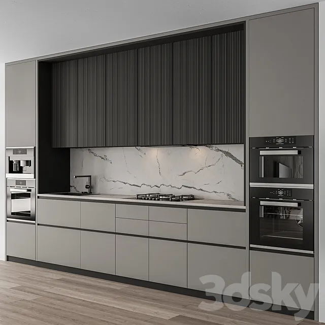 Kitchen Modern - Gray and Black Cabinets 97 3DModel