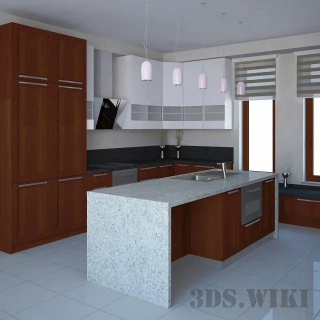 kitchen - Modern kitchen furniture 3D Model