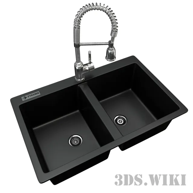 kitchen - Modern kitchen sink 3D Model