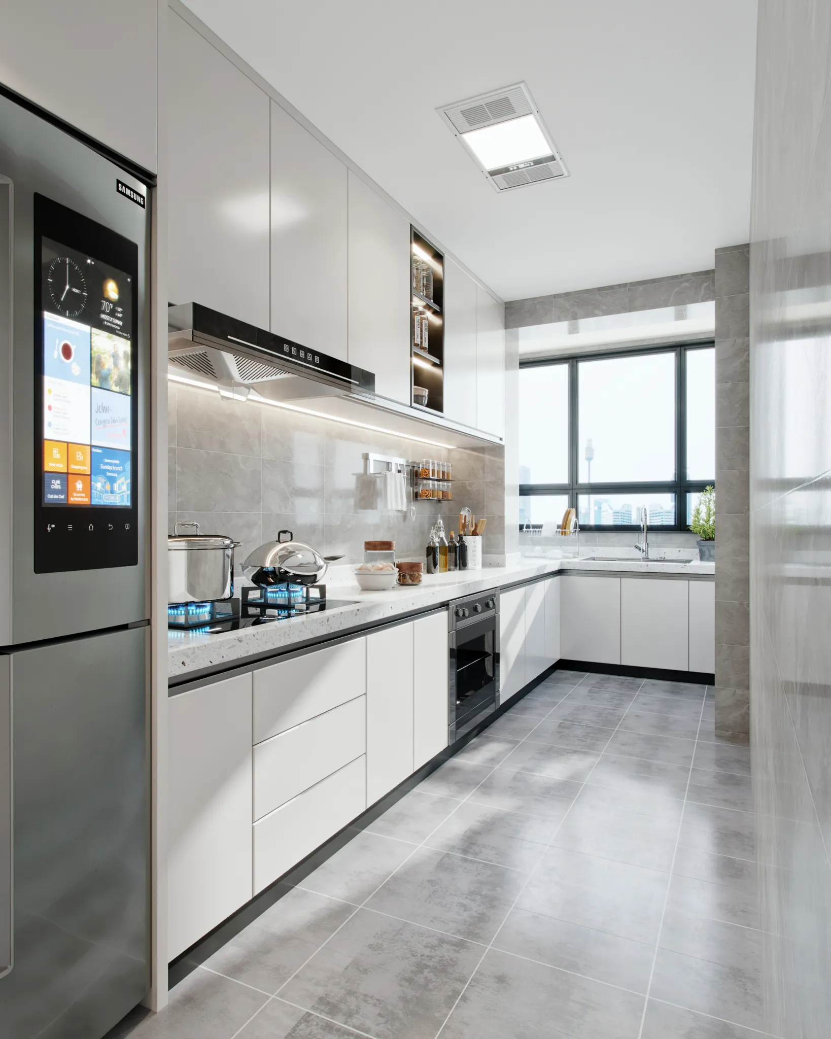 Kitchen - Modern Style 3D Scenes - Interior Design - 001