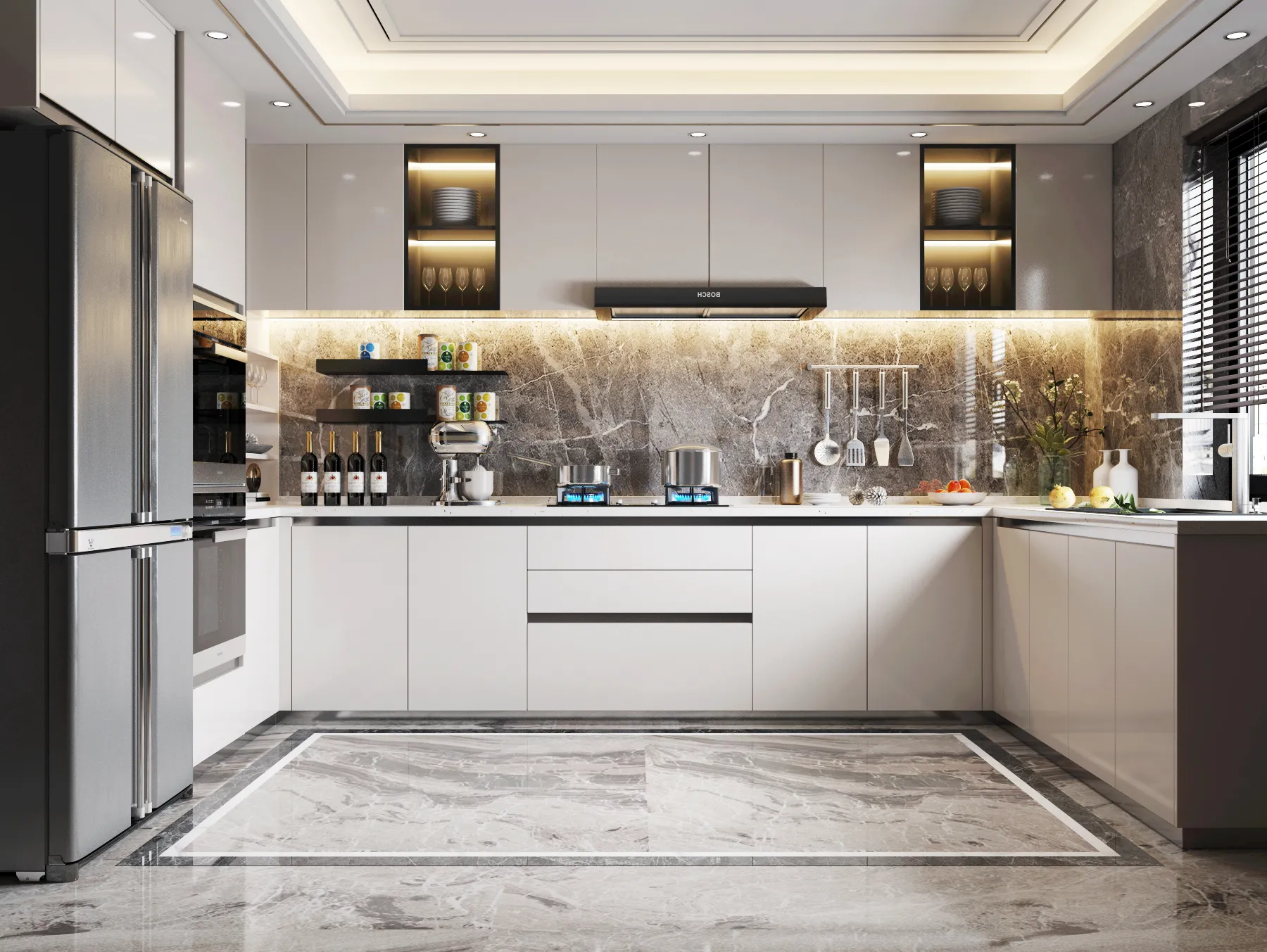 Kitchen - Modern Style 3D Scenes - Interior Design - 003