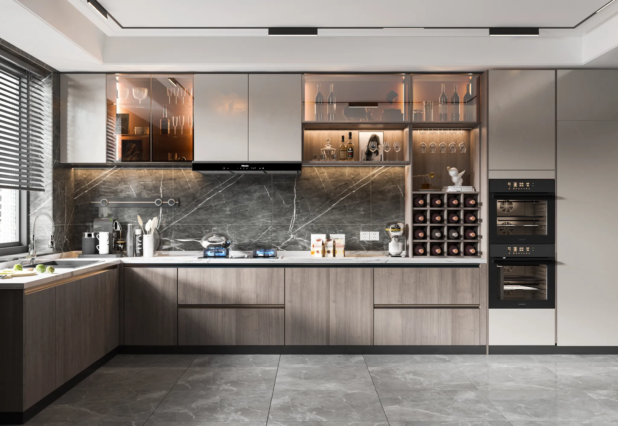 Kitchen - Modern Style 3D Scenes - Interior Design - 004