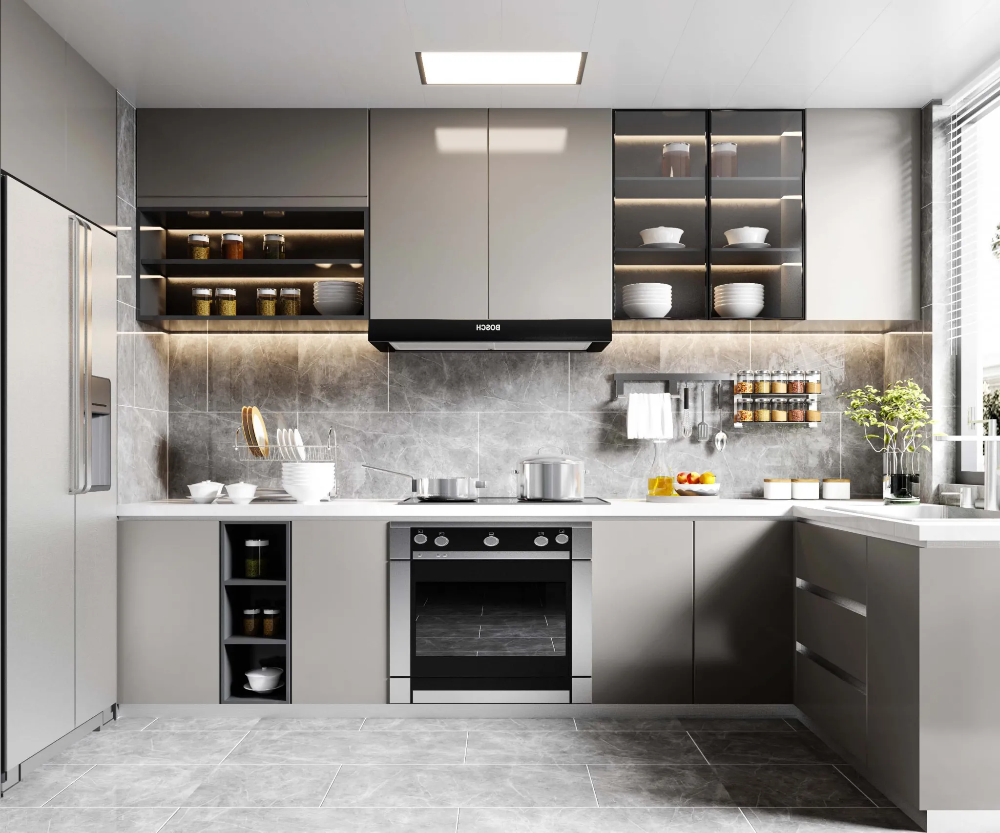 Kitchen - Modern Style 3D Scenes - Interior Design - 005