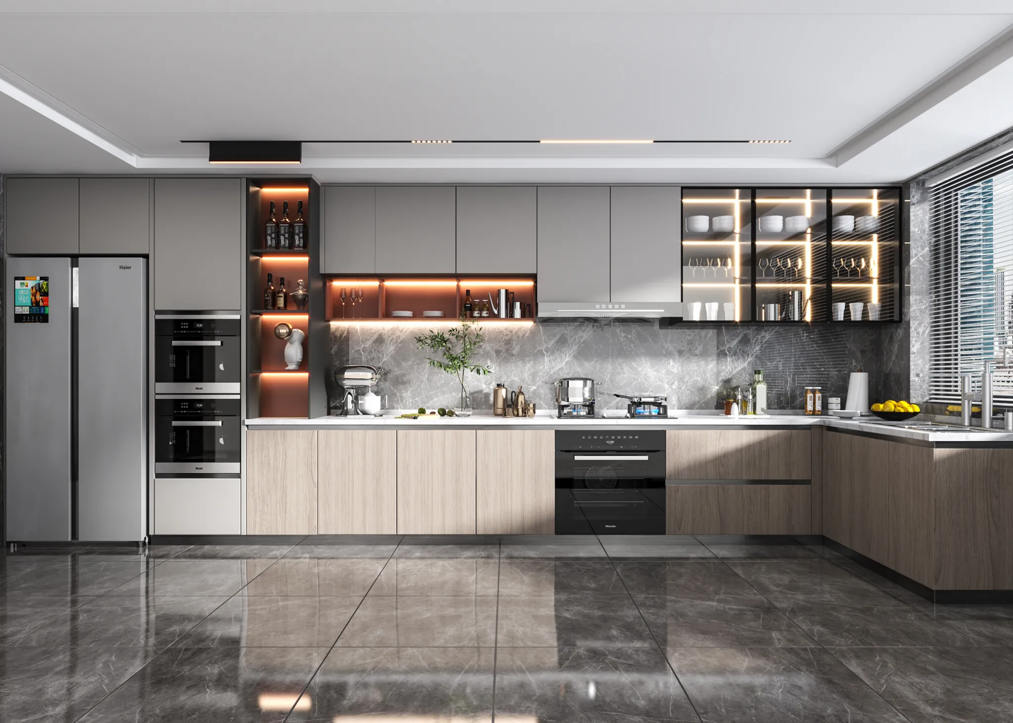 Kitchen - Modern Style 3D Scenes - Interior Design - 006