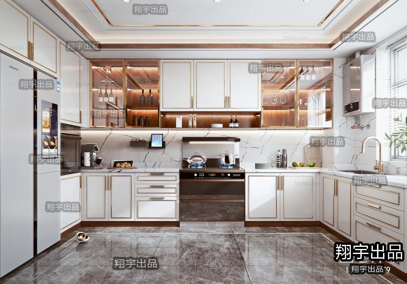 Kitchen - Modern Style Interior 3D Scenes - 005