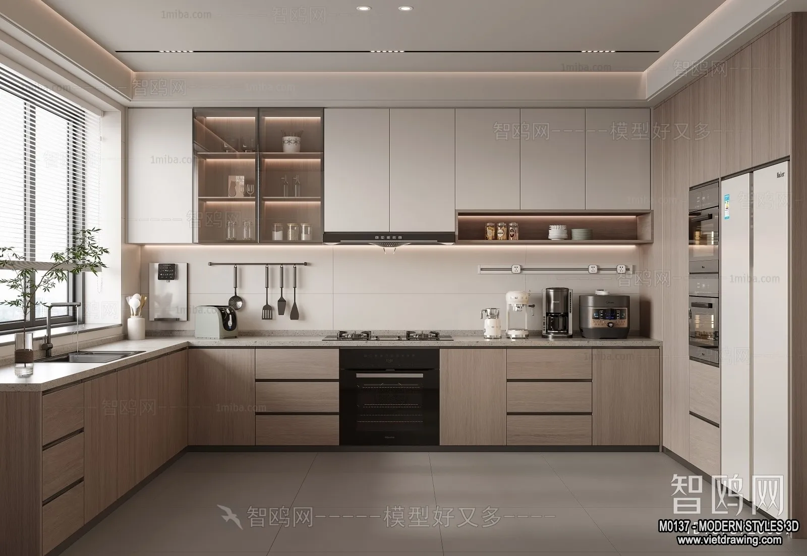 Kitchen - Modern Style Interior 3D Scenes - 025