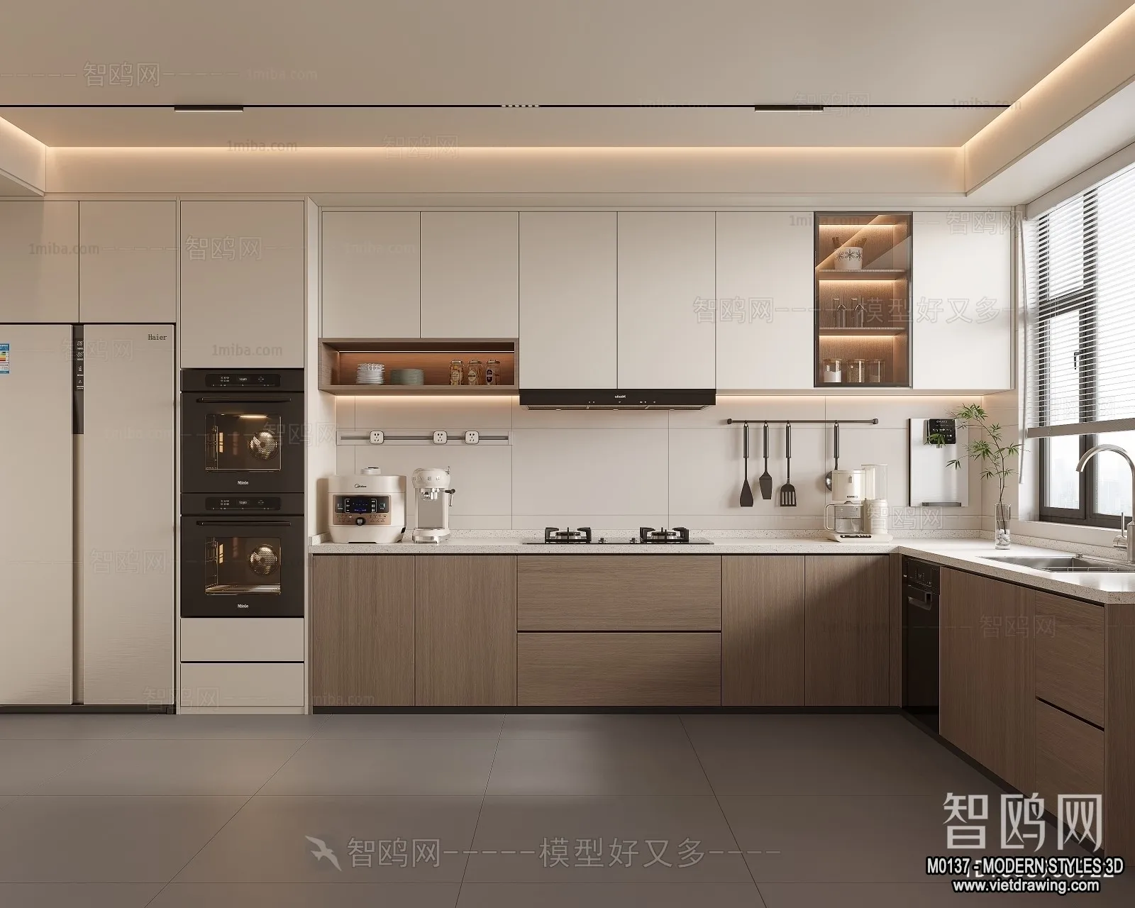 Kitchen - Modern Style Interior 3D Scenes - 027
