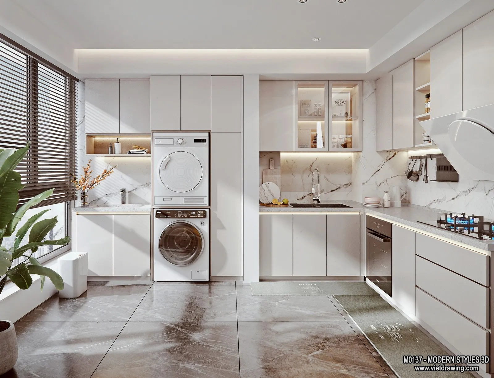 Kitchen - Modern Style Interior 3D Scenes - 031