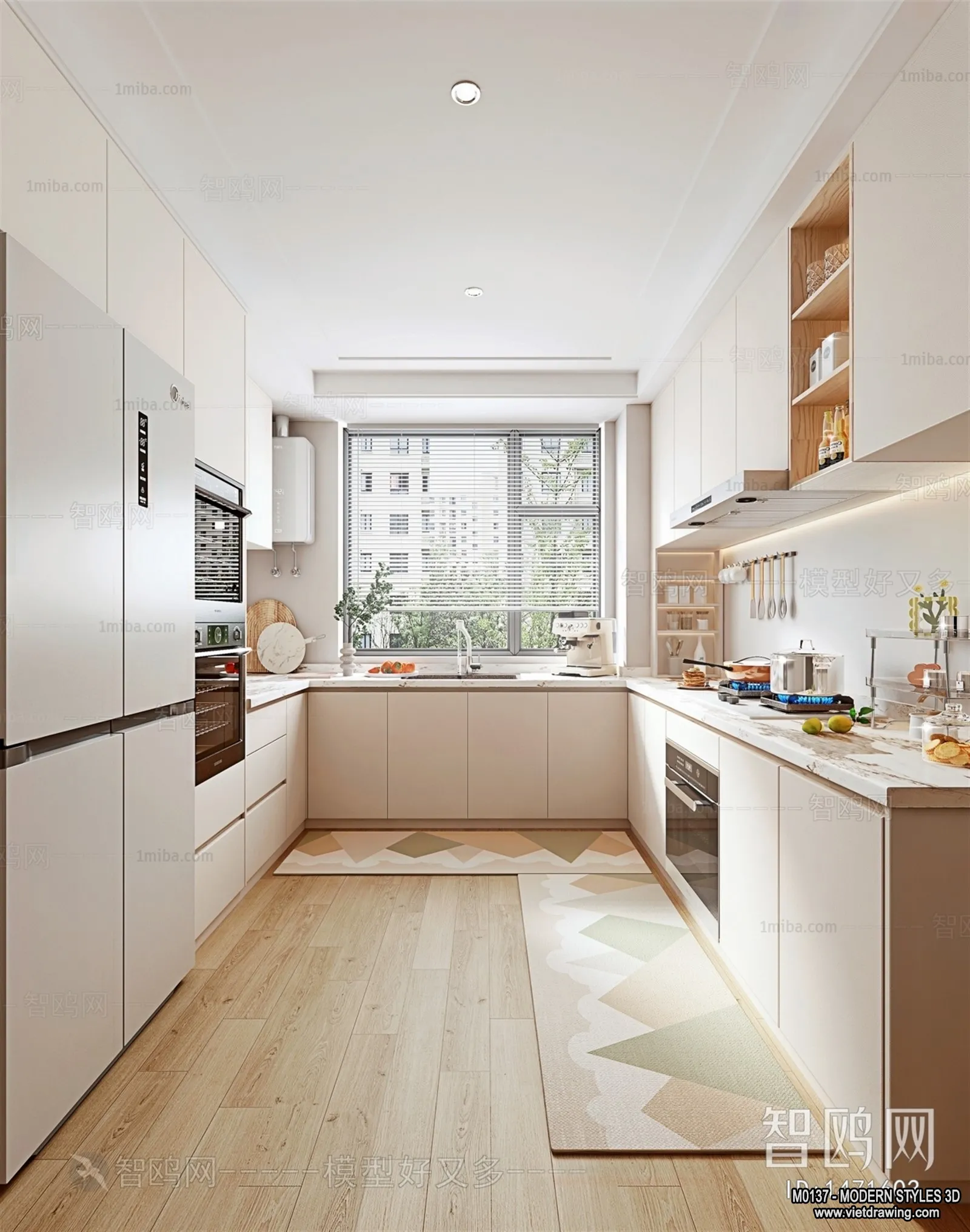 Kitchen - Modern Style Interior 3D Scenes - 032