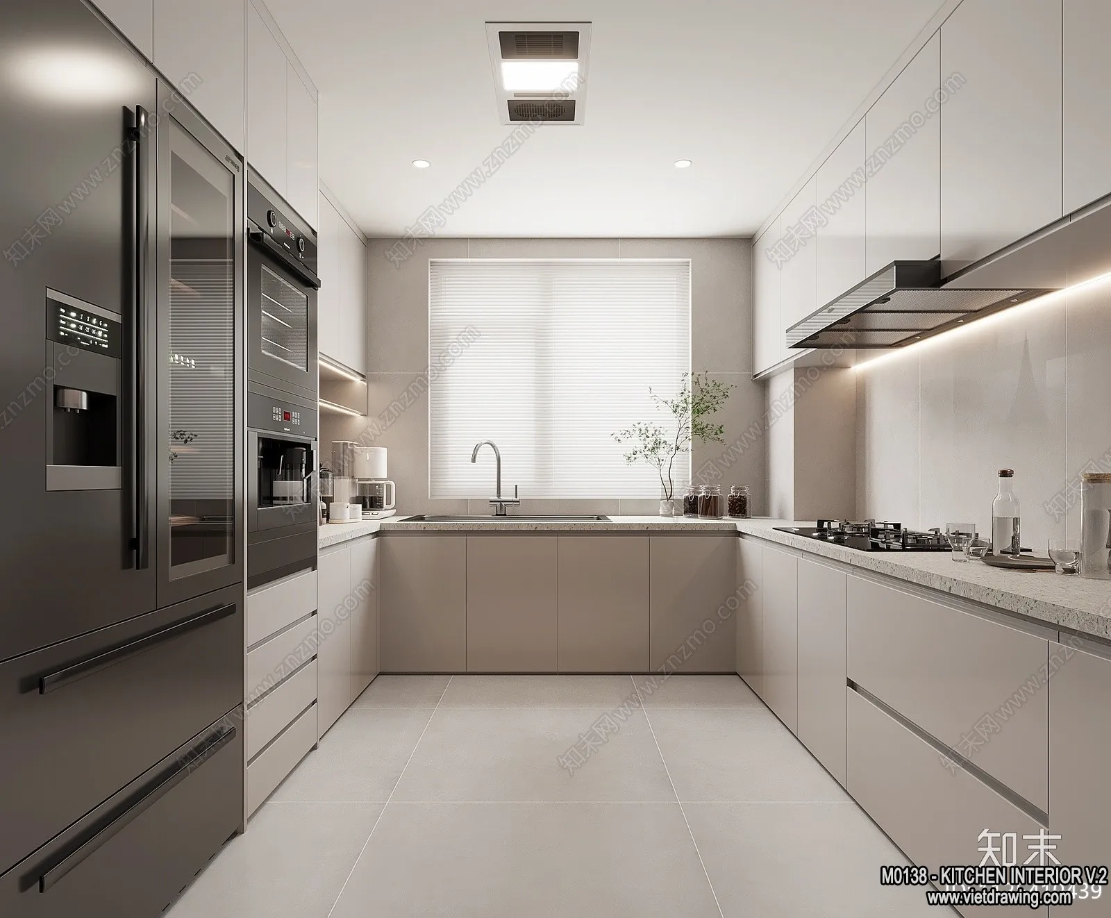 Kitchen - Modern Style Interior 3D Scenes - 046
